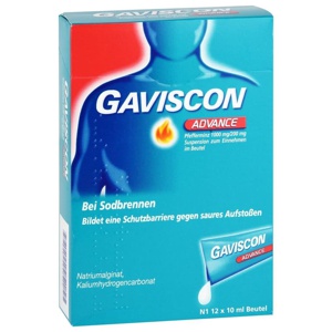 GAVISCON Advance Pfefferminz 1000mg/200mg SUS Btl. Produktbild