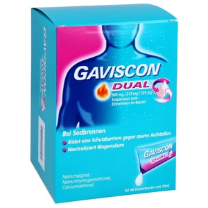 GAVISCON Dual 500mg/213mg/325mg Susp.z.Einn.Btl. Produktbild
