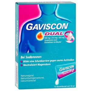GAVISCON Dual 500mg/213mg/325mg Susp.z.Einn.Btl. Produktbild