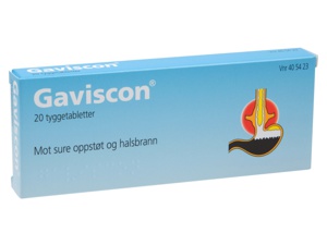 Gaviscon tyggetabletter 20 stk produktbilde