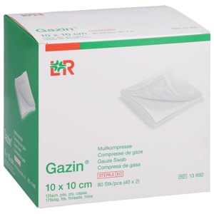 GAZIN Mullkomp.10x10 cm steril 12fach Produktbild