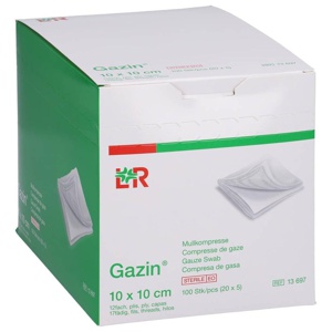 GAZIN Mullkomp.10x10 cm steril 12fach groß Produktbild