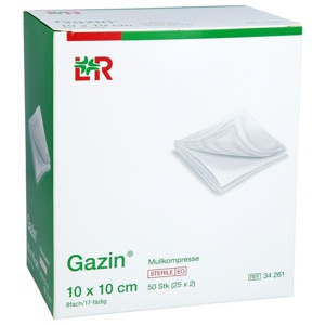 GAZIN Mullkomp.10x10 cm steril 8fach Produktbild