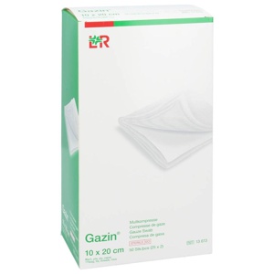 GAZIN Mullkomp.10x20 cm steril 8fach Produktbild
