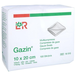GAZIN Mullkomp.10x20 cm unsteril 12fach Op Produktbild