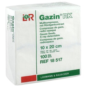 GAZIN Mullkomp.10x20 cm unsteril 12fach RK Produktbild