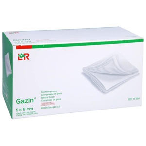 GAZIN Mullkomp.5x5 cm steril 12fach Produktbild