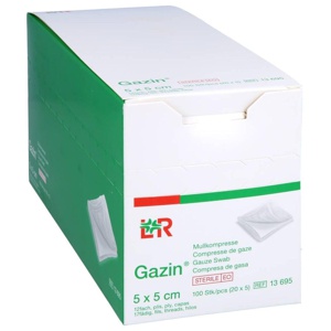 GAZIN Mullkomp.5x5 cm steril 12fach Produktbild