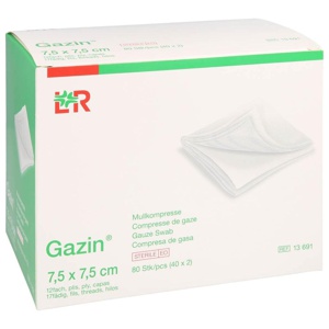 GAZIN Mullkomp.7,5x7,5 cm steril 12fach Produktbild