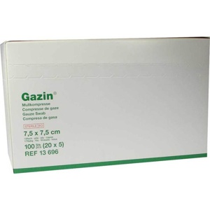 GAZIN Mullkomp.7,5x7,5 cm steril 12fach mittel Produktbild