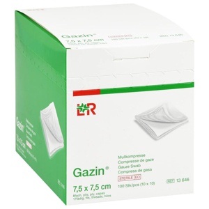 GAZIN Mullkomp.7,5x7,5 cm steril 8fach Produktbild
