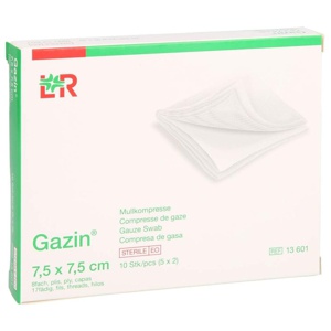 GAZIN Mullkomp.7,5x7,5 cm steril 8fach Produktbild