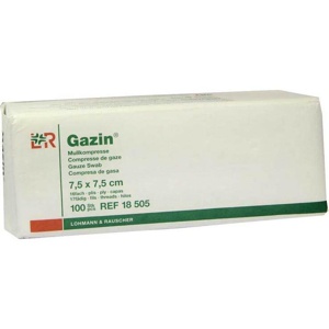 GAZIN Mullkomp.7,5x7,5 cm unsteril 16fach Op Produktbild
