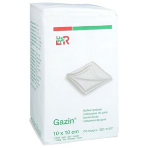 GAZIN Mullkomp.10x10 cm unsteril 12fach Op Produktbild