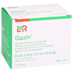 GAZIN Verbandmull 8 cmx5 m 4fach gerollt Produktbild