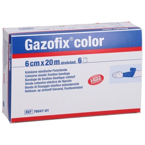 GAZOFIX color Fixierbinde kohäsiv 6 cmx20 m blau Produktbild