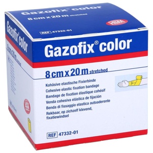 GAZOFIX color Fixierbinde kohäsiv 8 cmx20 m gelb Produktbild