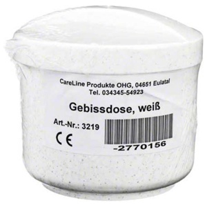 GEBISSDOSE mit Einsatz u.Deckel weiß Produktbild