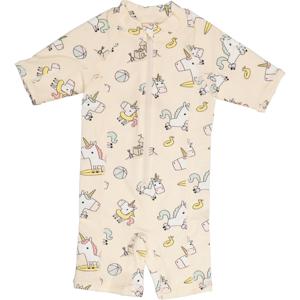 Geggamoja UV-dräkt Unicorn Beige 110/116 UV-suit med korta ben produkt bild
