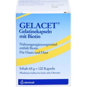 Gelacet Gelatinekapseln mit Biotin, 120 St Kapseln Produktbild