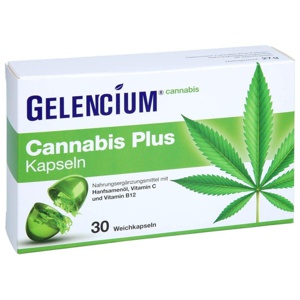 Gelencium Cannabis Plus Kapseln mit Vitamin B12 Produktbild