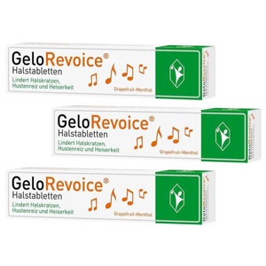 Gelorevoice Halstabletten Grapefruit-Menthol bei Heiserkeit & Stimmverlust, 3x20 St Lutschtabletten Produktbild