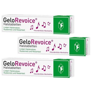 Gelorevoice Halstabletten Holunderblüte-Mentholfrei bei Heiserkeit, 3x20 St Lutschtabletten Produktbild