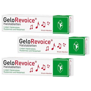 Gelorevoice Halstabletten Kirsch-Menthol bei Heiserkeit & Stimmverlust, 3x20 St Lutschtabletten Produktbild