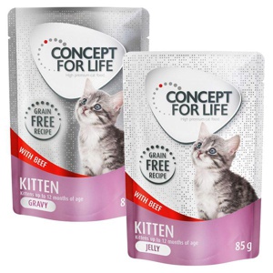 Concept for Life Kitten mit Rind getreidefrei - in Gelee Produktbild