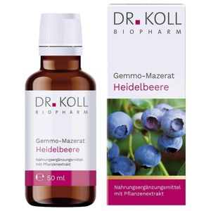 Gemmo-Mazerat Heidelbeere Dr. Koll Vaccinium Myrtillus Tropfen, 50 ml Tropfen Produktbild