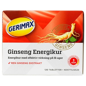 Gerimax Ginseng Energikur   120 tabletter produktbillede