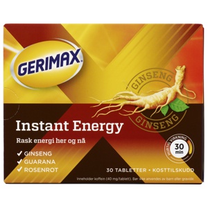 Gerimax Instant Energy Tab 30 stk produktbilde