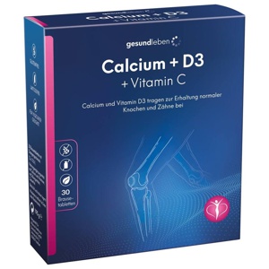 GESUND LEBEN Calcium 800 mg+D3+Vitamin C Br.-Tabl. Produktbild