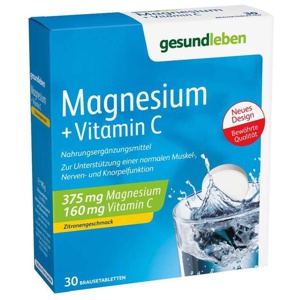 Gesund Leben Magnesium + Vitamin C Brausetabletten, 3X10 St Brausetabletten Produktbild