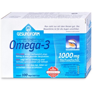 GESUNDFORM Omega-3 1000 mg Vega Soft Kapseln 100 St Kapseln Produktbild
