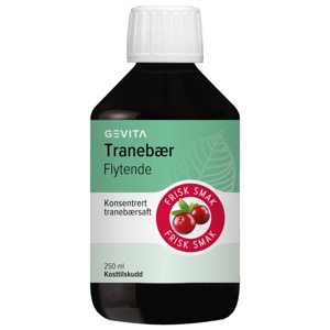 Gevita Tranebær Flytende, 250 ml produktbilde