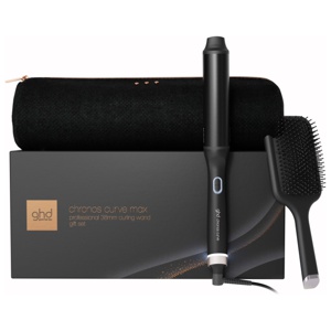 ghd Cashmere Collection Chronos Curve Max Wand 38mm Barrel Festive Gift Set in Black Produktbild