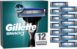 Gillette Mach3 Razor blades for men 12 count produkt bild