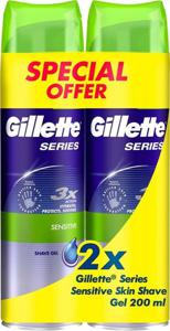 Gillette Series Sensitive Men's Shaving Gel 2 x 200 ml produkt bild
