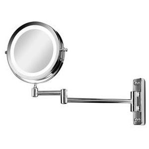 Gillian Jones Dobbeltsidet LED Vægspejl m. X10 forstørrelse - Chrom - 1 stk. produktbillede