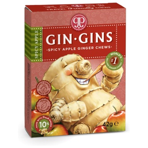 Ginger Chews (Gins Gins) Spicy Apple Travel Pack produktbillede