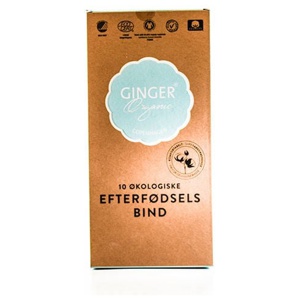 GingerOrganic Efterfødselsbind 10 stk. produktbillede