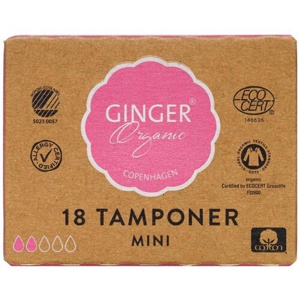 GingerOrganic Tampon Mini 18 stk. produktbillede