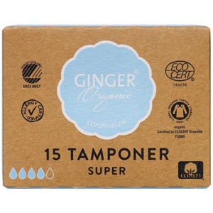 GingerOrganic Tampon Super 15 stk. produktbillede