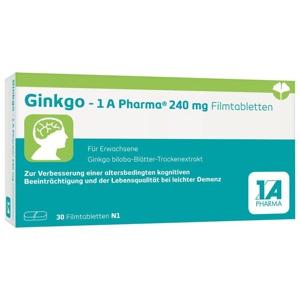 GINKGO-1A Pharma 240 mg Filmtabletten Produktbild