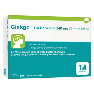 GINKGO-1A Pharma 240 mg Filmtabletten Produktbild