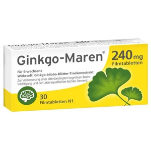 Ginkgo-Maren 240 mg Filmtabletten, 30 St Filmtabletten Produktbild