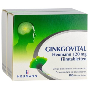 GINKGOVITAL Heumann 120 mg Filmtabletten Produktbild