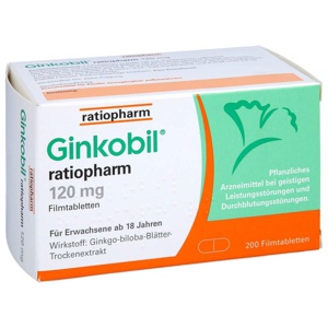 GINKOBIL-ratiopharm 120 mg Filmtabletten Produktbild