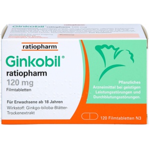 GINKOBIL-ratiopharm 120 mg Filmtabletten Produktbild
